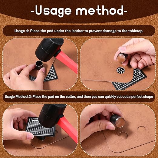 31 Pieces Leather Circle Cutter Tool Set Circle Punch Tools High Carbon Steel Round Punch Dies 1-25mm 30 35 40 45 50 55mm, Hole Punch Kit Round Craft Punching Tools for DIY Leather Crafts