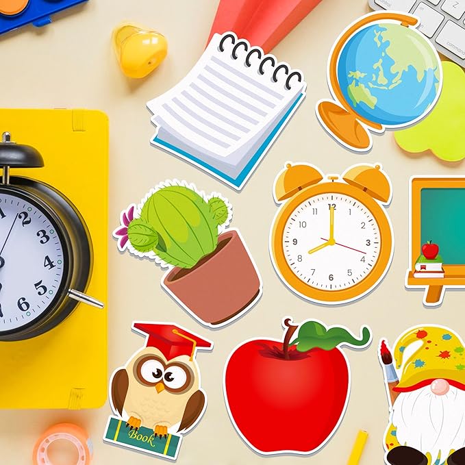 Back to School Sticky Notes,240 Pages Cute Back to School Self Adhesive Memo Pad Apples Owls School Bus Pencil Ruler Blackboard Design Sticky Notepad Notes Memo Pads for Home,School,Office-12 Designs