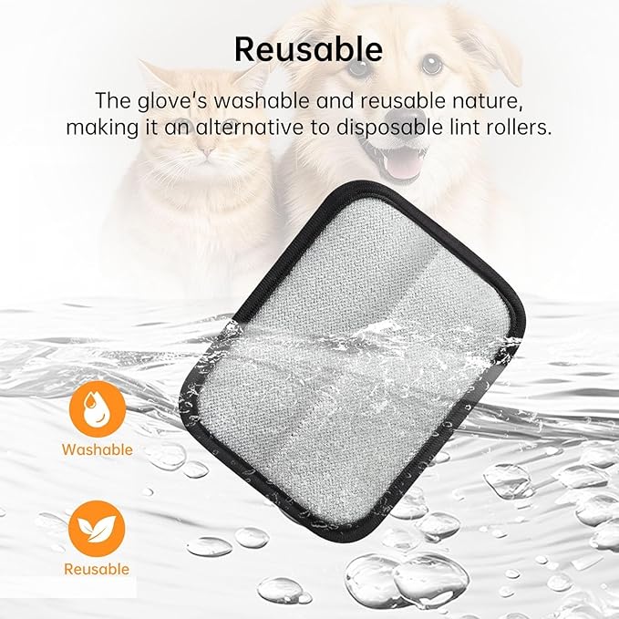 2 Pcs,Pet Removal Gloves for Dog&Cat， Electrostatic Pet Hair Remover， Pet Removal Gloves， Pet Hair Remover for Furniture， Reusable Pet Hair Remover