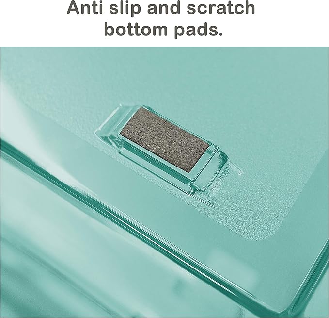 Acrimet Facility 4 Tier Letter Tray, Side Load, Letter Size/A4, Desktop File Organizer, Plastic (Clear Green)