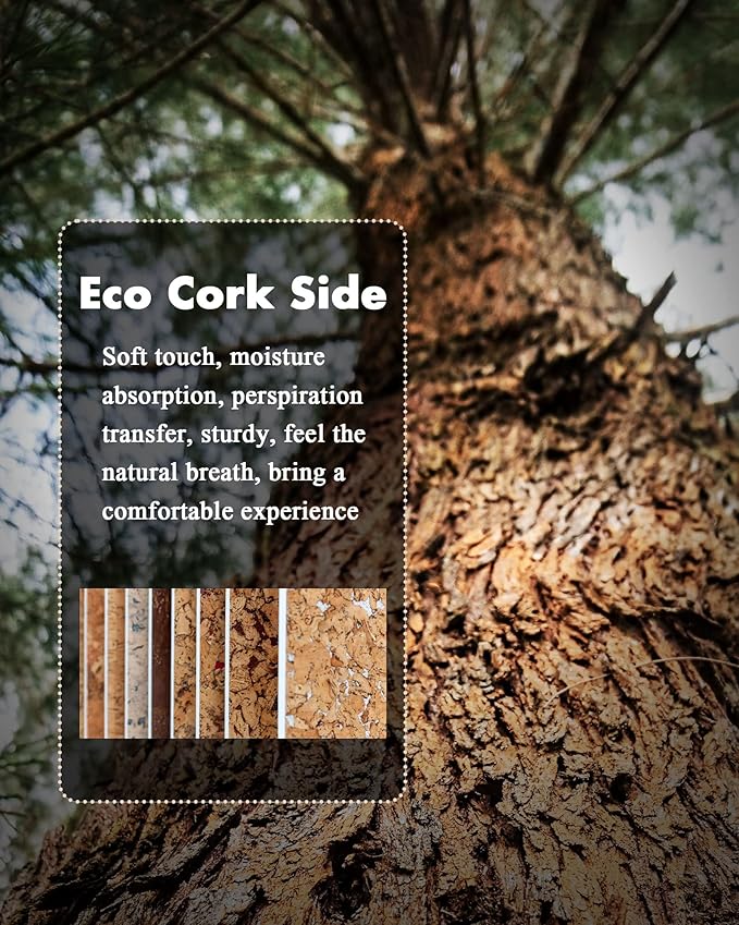 YSAGi Double-Sided Desk Pad, Leather Desk Mat, Eco Cork Desk Pad Protector, Large Mouse Pad for Desk, Waterproof Desk Blotter Pad, Desk Writing Pad(Dark Green, 47.2" x 23.6")