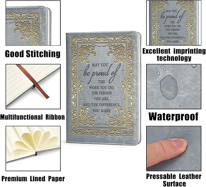 LBWCER Thank You gift May you be proud of the work you do, for Volunteer Staff Coach Nurse Teacher Social Worker Notebook Gift Thank You Gift Travel Journal (May gray)