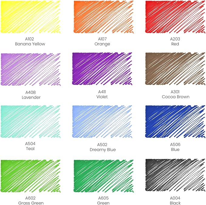 ARTEZA Permanent Markers, 24 Ultra Fine Tip Paint Pens, 12 Rainbow Colors, 2-mm Line, Quick-Drying, Water Resistant, for Calligraphy and Sign Making