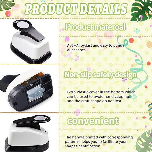 Hole Punch, 1.37 Inch Circle Punch, 35mm Circle Punches for Paper Crafts, Círculo Cutter for DIY Handmade Crafting Scrapbook Tools Cards Arts Fun Projects