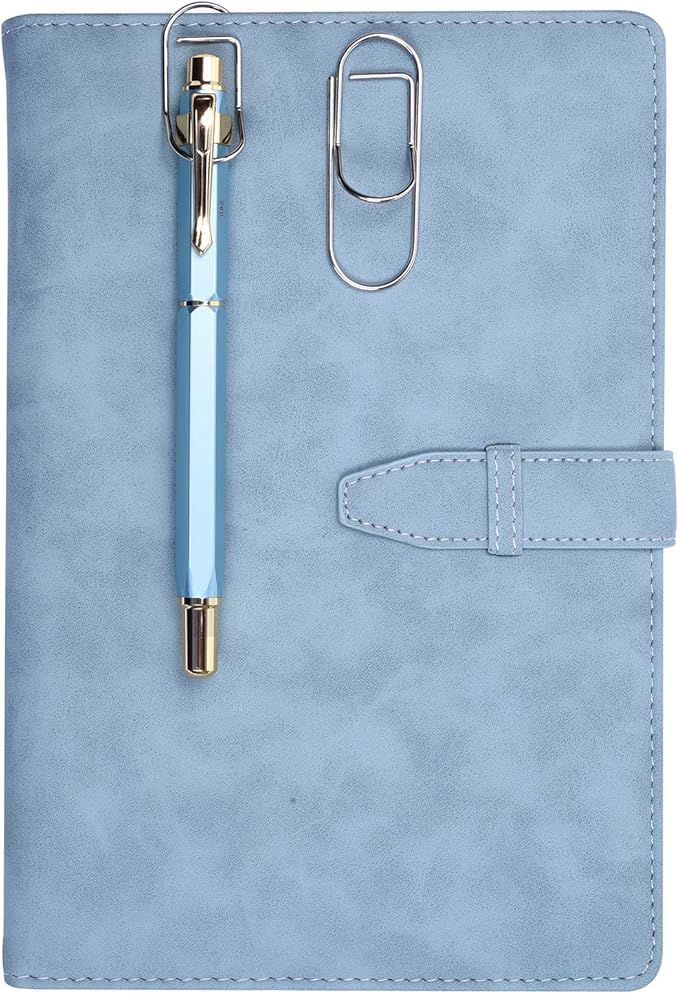 Wisdompro Pen Clip, 12 Pack Stainless Steel Pencil Clip Holder for Notebook, Books, Journal, Clipboard, Paper, etc. - Fits Almost Any Pen Size (Silver)