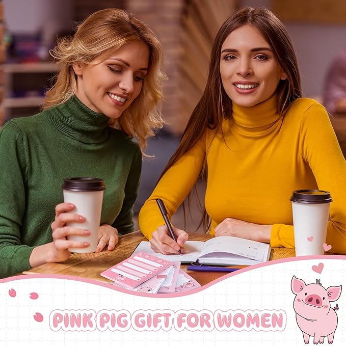 Sabary 9 Pads Cute Sticky Notes Animal Sticky Note Pads 3.15 x 3.94 Inches Colored Adhesive Memo Reminder Decor for Journal School Office Gifts (Pink Pig)