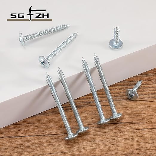#8 x 1/2" Wood Screw 250Pcs Alloy Steel Standard Thread Truss Head Fast Self Tapping by SG TZH