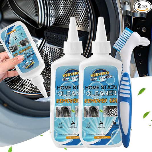 Mold Stain Remover Gel, Washing Machine Cleaner for Front Loader Washer Gasket Rubber Seal Home Stain Removal Gel for Grout, Caulk, Refrigerator, Shower, Bathtub, Bathroom Cleaning Solution (10 Fl Oz)