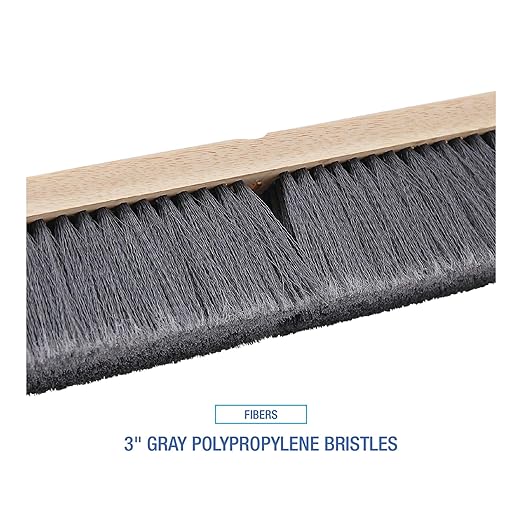 Boardwalk 20436 Floor Brush Head, 3" Gray Flagged Polypropylene, 36"