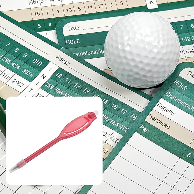 Golf Scoring Pencils with Eraser - Golf Marker Pens, Oval Handle with Clip, Apply to Golf Events