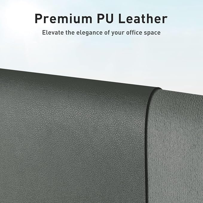Aothia Leather Desk Pad Protector, Large Mouse Pad, Office Desk Mat, Non-Slip PU Leather Desk Blotter, Laptop Desk Pad, Waterproof Desk Writing Pad for Office and Home (Jungle Green, 23.6" x 13.7")