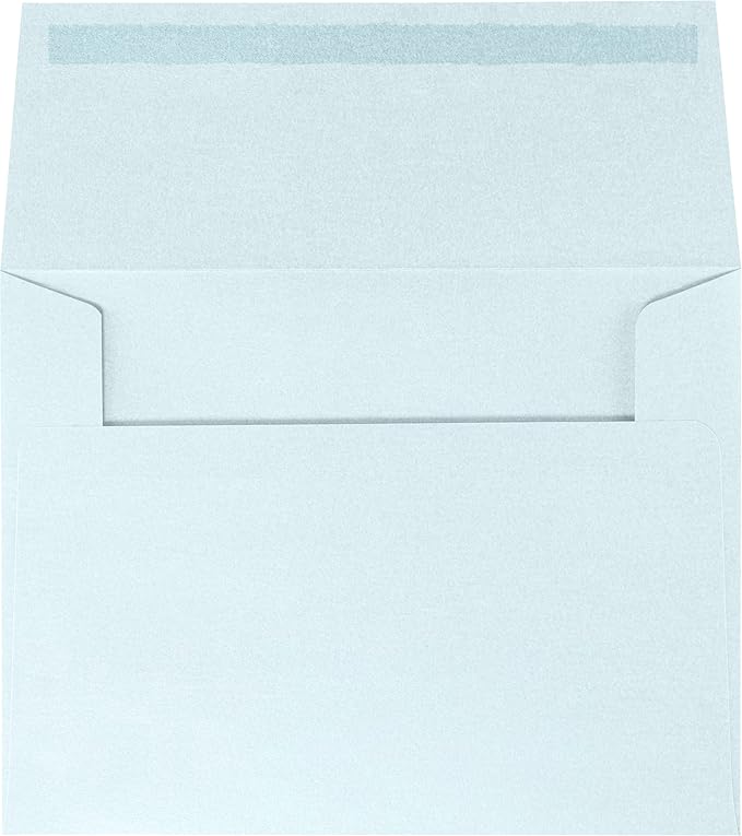 LUXPaper A2 Invitation Envelopes | 4 3/8" x 5 3/4" | Aquamarine Metallic | 80lb. Text | 50 Qty