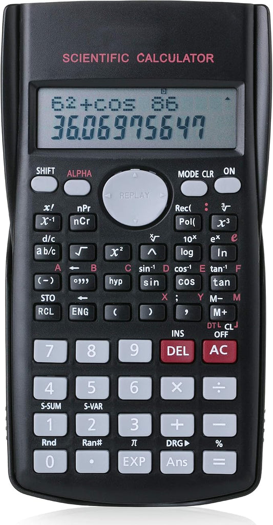 Mr. Pen Scientific 2 Line Calculator - Fraction & College Math Calculator for Students & Engineers