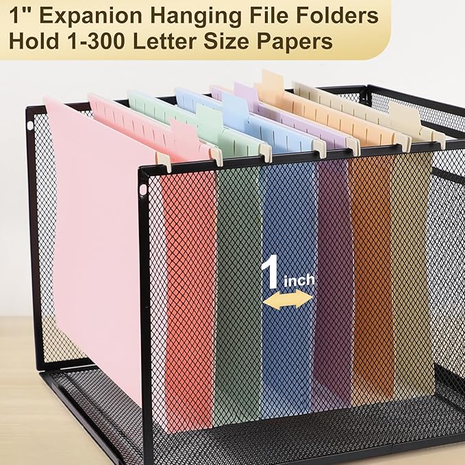 Plastic Hanging File Folders Letter Size,12 Pack Pastel Hanging Folders with Tabs,Heavy Duty for Filing Cabinet,Home and Office File