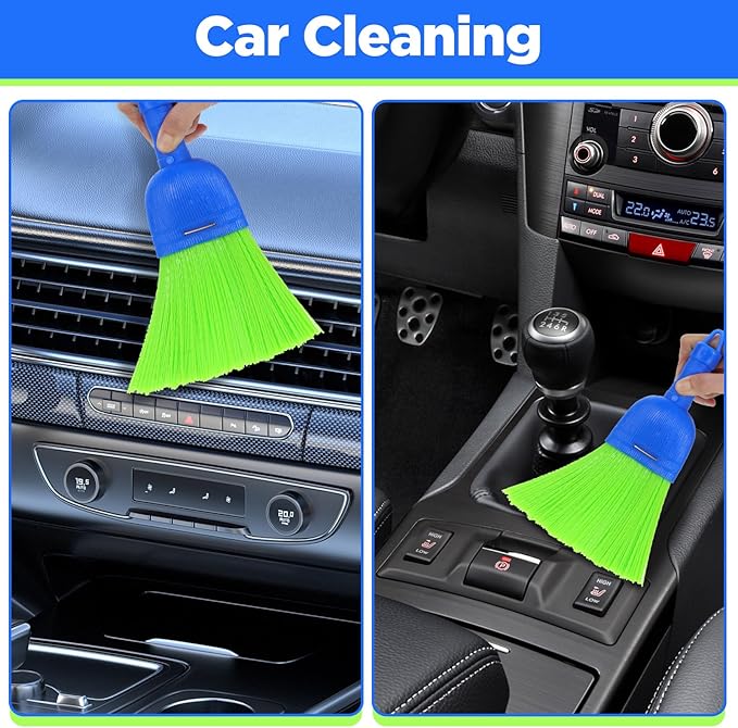 5 Pcs Polyfiber Handheld Brush – Durable Whisk Broom for Indoor & Outdoor Cleaning Compact, Hang Hole for Easy Storage – Ideal for Cars, Floors, Porches, and More