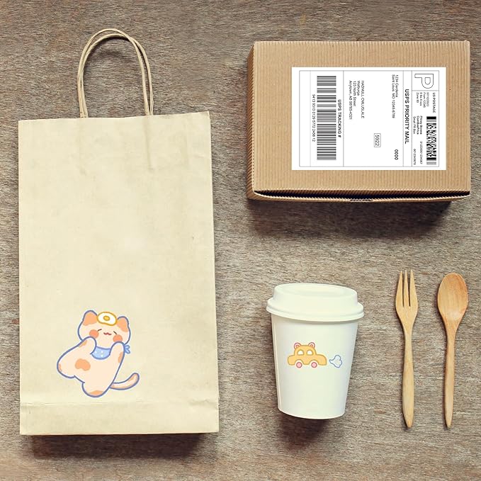 Half Sheet Shipping Labels 8.5x5.5 Inches, FungLam Half Page Labels, 8.5”x11” Self Adhesive Shipping Labels for Laser&Inkjet Printers, White Mailing Address Labels, 2 Labels Per Sheet, 100 Labels.