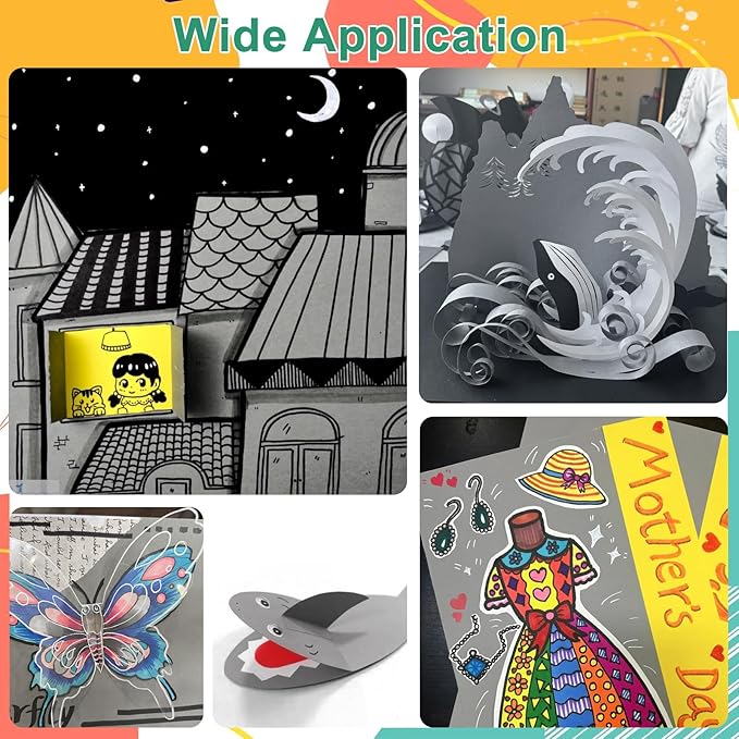 OcePor 50 Sheets Grey Cardstock Paper, Colored Printer Paper 8.5 x 11, Card Stock Thick Construction for Craft,Scrapbook，Office Printing, Invitations, Certificates，92 lb/250gsm