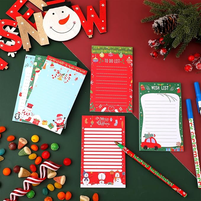 300 Sheets to Do List Notepad Daily Checklist Sticky Notes Cute Undated Memo Pad Color Block to Do Note Pad Weekly Plan Agenda and Organizer Planners for College(Snowman Style,3.14 x 5.11 Inch)