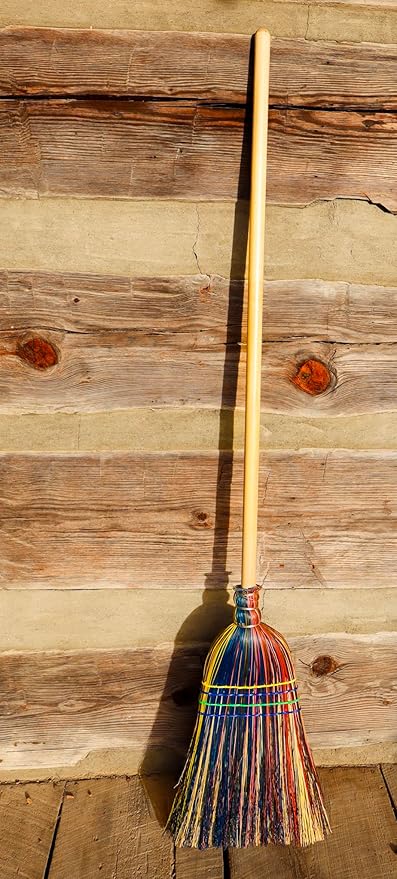 The Homestead Farmhouse Broom - Handmade in The Arkansas Delta This All Natural Broomcorn Broom is Well Suited for Your Farmhouse, Lobby or barn. Can be Used Both Indoors and Outside.
