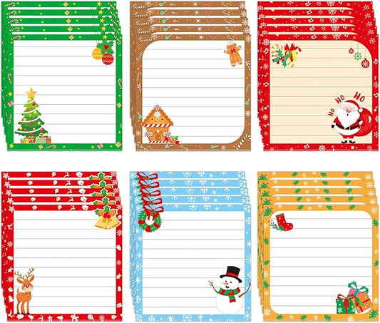 30 Pack Christmas Sticky Notes - 600 Sheets Holiday Memo Notes for Message Reminder Gifts School Office Students Teachers Presents