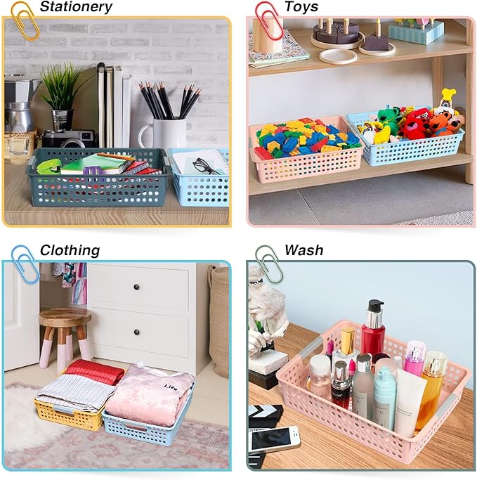 DLUCKY 4Pcs Classroom Organization and Storage Paper Tray Holds 4A,Paper Trays for Classroom Toy,Crayons,Handicrafts Storage,Also for Library, Drawers, Office, Kitchen, Bathroom