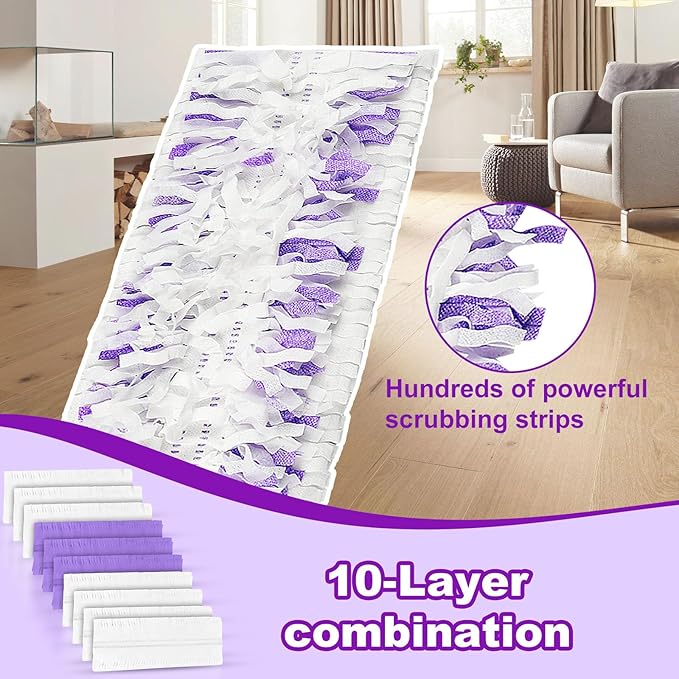 Pure Realm 48 Pack PowerMop Refills Pads for Swiffer PowerMop Multi-Surface Mops and PowerMop Wood Mops，Disposable mop Pads Replacement for Floor Cleaning.