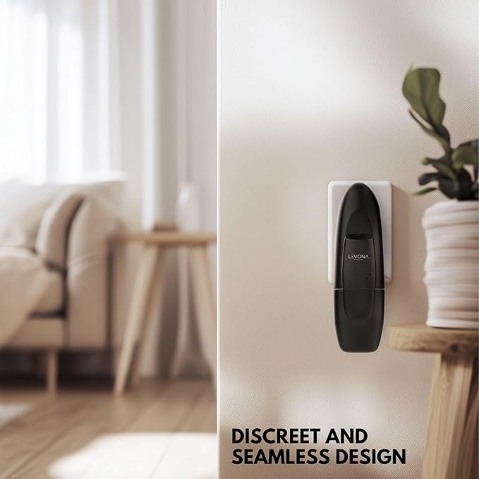 Levona Scent Abela 100 - Essential Oil Diffuser & Plug in Air Freshener for Home, Office and Hotel Use, Smart App Controlled Waterless Diffuser & Nebulizer, Matte Black, 500 sq ft (Oil Not Included)