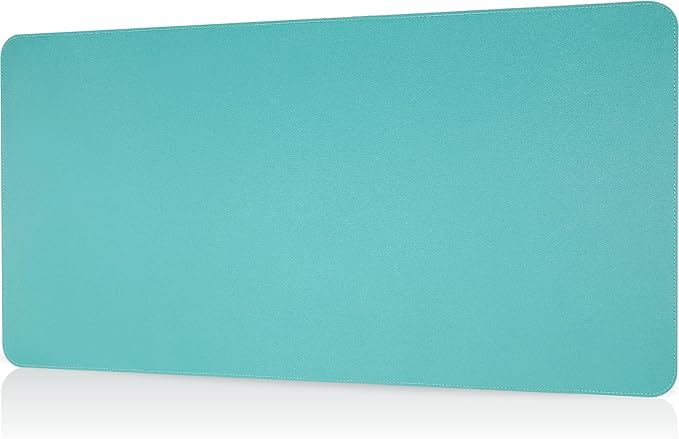 Dual-Sided Desk Pad, Large Mouse Pad, Natural Cork & PU Leather Non-Slip Waterproof Desk Mat for Office and Home (Fruit Green, 31.5" x 15.7")
