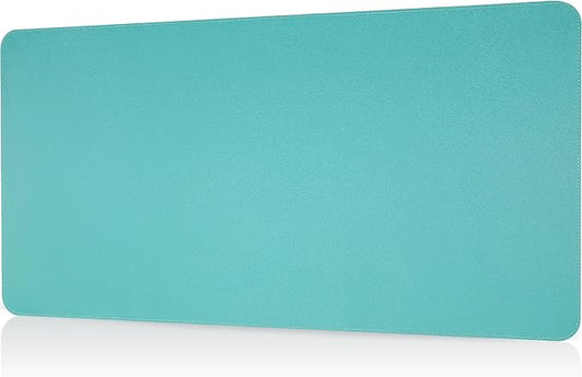 Dual-Sided Desk Pad, Large Mouse Pad, Natural Cork & PU Leather Non-Slip Waterproof Desk Mat for Office and Home (Fruit Green, 31.5" x 15.7")