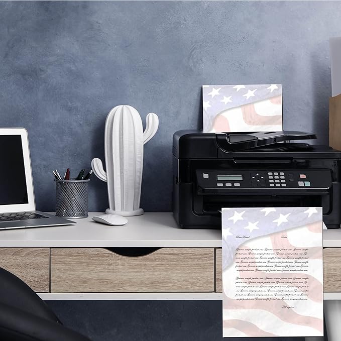Grand Old Flag Letterhead Laser & Inkjet Printer Paper, 100 pack