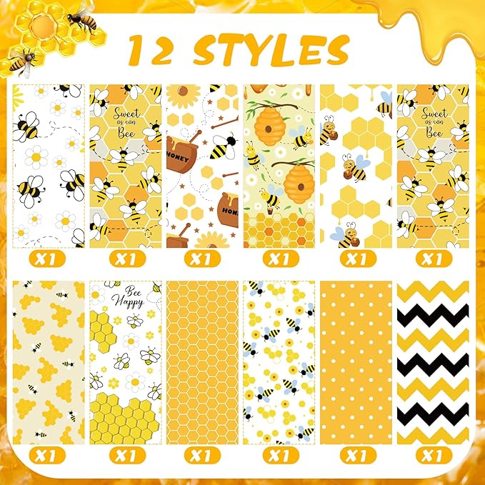 24 Pcs Bee Sticky Notes with Pens Bee Themed Gifts Self Adhesive Notepad Cute Memo Notes Pads Black Ink Ballpoint Pen for Animal Lover Christmas Gifts Office School Students Teacher Supplies