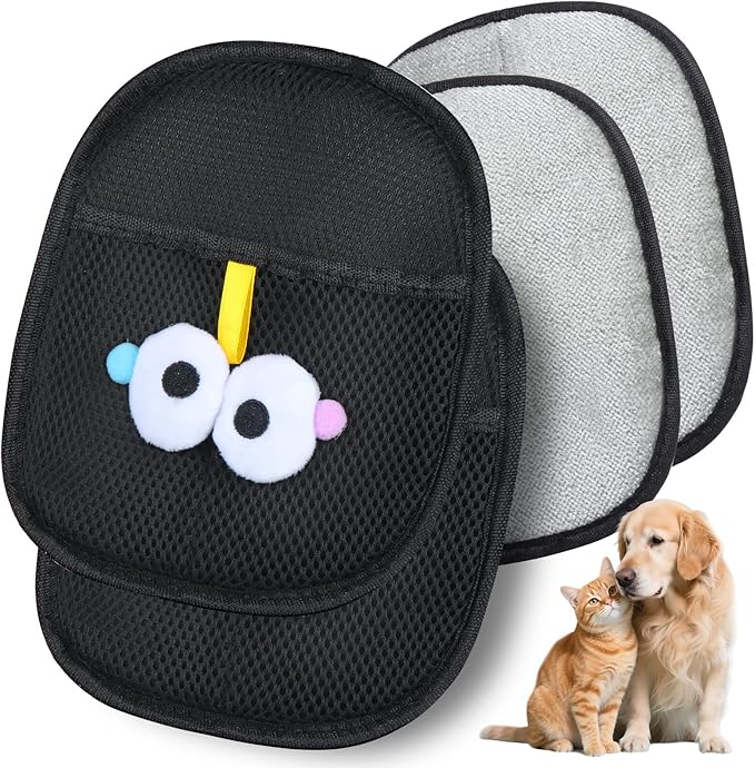 ZQJKLE Pet Hair Removal Glove for Cats & Dogs 2PCS, Reusable and Washable Pet Hair Remover Tool for Clothing, Couch, Carpet, Car Seat