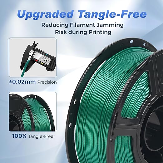 FLASHFORGE Rapid PLA Filament 1.75mm Aurora Green, 500mm/s High Speed Printing, 3D Printer Filament 1kg Spool, Dimensional Accuracy +/- 0.02mm, Enjoy Exceptional Print Quality