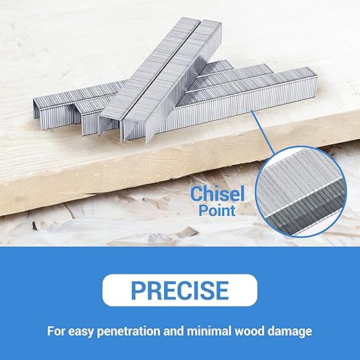 meite Heavy Duty Staples, 1/4 Inch Length T50 Staples for Staple Gun, Galvanized, 20 Gauge 3/8 Inch Crown, Compatible with T50 Staple Gun, Ideal for Upholstery, Construction, Furniture (1,512 Counts)
