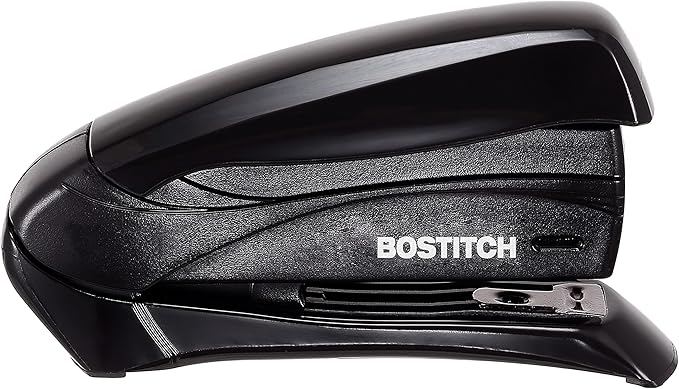 Bostitch Office Inspire Stapler, 15 Sheet Capacity, One Finger Use, No Effort, Spring Powered Stapler, Black (Pack of 2)