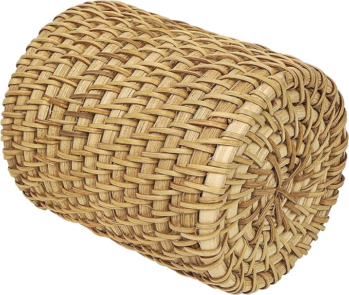 Handmade Rattan Pencil Holder, Pen Holder, Wicker Makeup Brush Holder, Makeup Holder, Pencil Cup, Desk Cup Holder, Toothbrush Cup for Small Items, Office & Home Desktop Organizer (Style B)