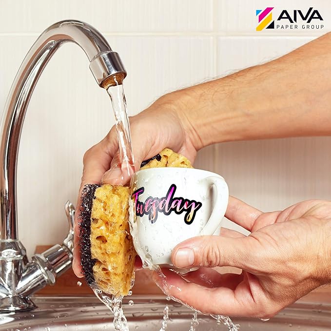 Printable Vinyl Sticker Paper - Waterproof Decal Paper for Inkjet Printer - 200 Self-Adhesive Sheets - Glossy White - Standard Letter Size 8.5"x11"