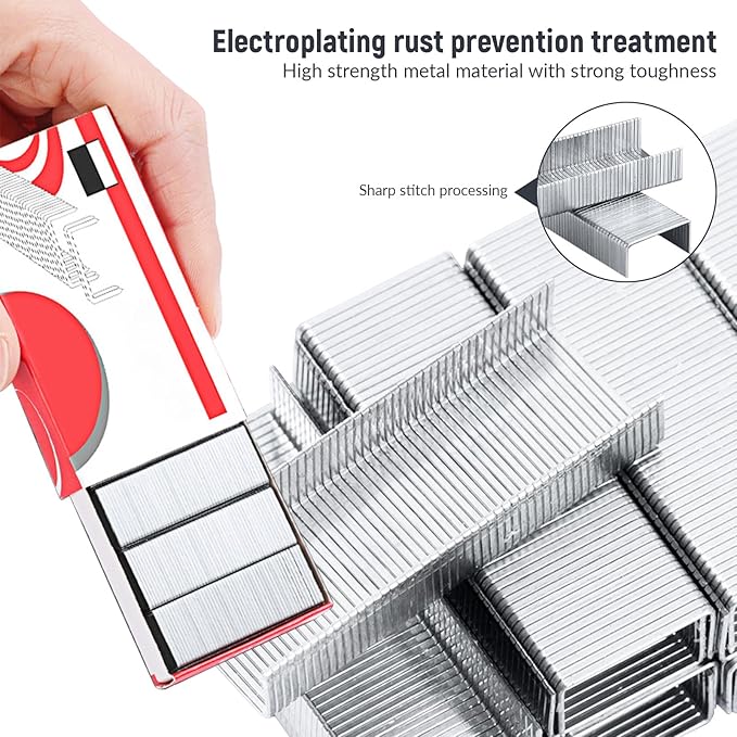 Effort-Saving Lever Teacher Stapler with 1000 Staples, 24/6 and 26/6 Stapler for desks, Offices, and classrooms(3000 Staples Replacement)