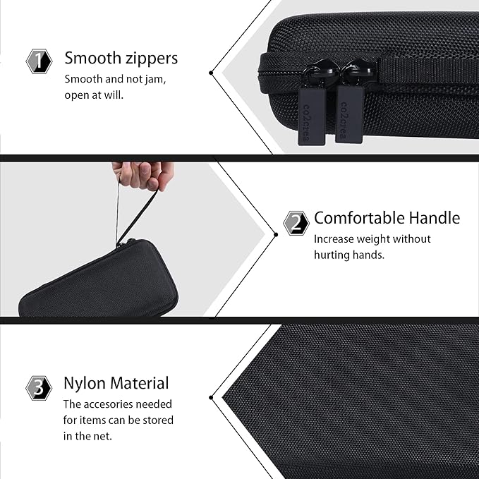 co2CREA Carrying Case for Texas Instruments TI-84 Plus CE Python Enhanced/TI-84/TI-Nspire CX II CAS/TI-Nspire CX II/TI-83 Plus/TI-89 Titanium/TI-85/TI-86 Color Graphing Calculator, All Black Case