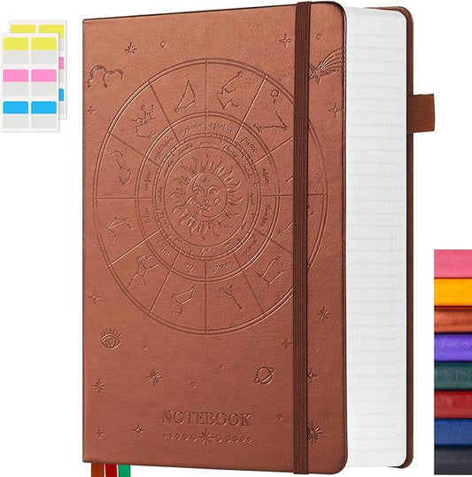 Notebook Journals for Writing Women/Men, 320 Pages Thick Daily Journal Notebooks with 100Gsm Lined Paper, B5 Hardcover Notebook College Ruled for Work School, Faux Leather, 7.1'' X 10'', Pearlescent