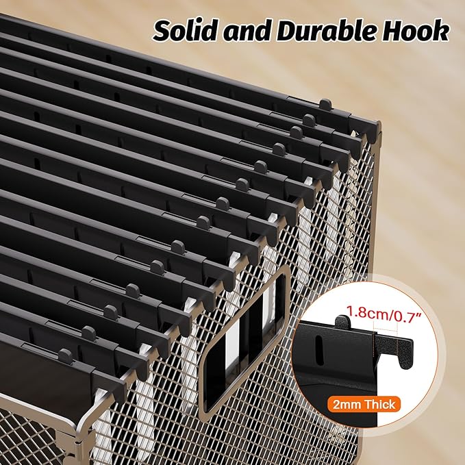 Extra Capacity Plastic Hanging File Folders,12 Pack Reinforced Hang Folder,Heavy Duty 1 Inch Expansion,Filing Cabinet Folders Letter Size for Bulk Files/Medical Charts (Sides Sealed, Black)