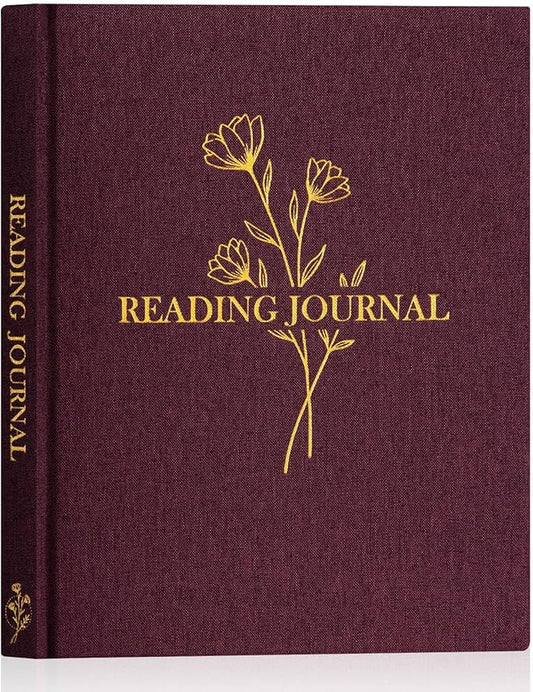 Lanpn Reading Journal Book Journal for Book Lovers Readers - Linen Hardcover Reading Log Book with 52 Book Reviews - Book Tracker Journal Reading Notebook Bookish Gifts, 9.3"x7.7", 158 Pages (Purple)