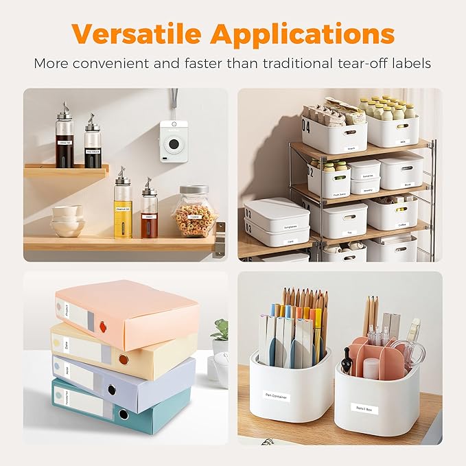 Joysea Portable Label Maker Machine with Tape, Bluetooth Thermal Sticker Maker for Home Kitchen & Office, Gray