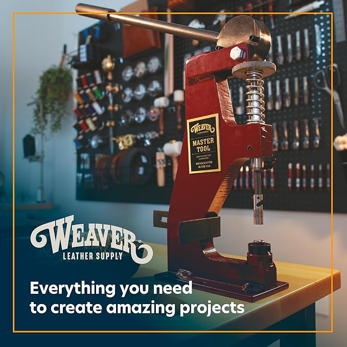 Weaver Leather Supply Diamond Leather Stitching Chisel Set, Precise 4mm Hole Punch, Color-Coded Hole Punch Set for Hand Sewing and Saddle Stitching