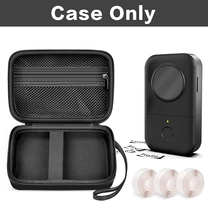 Labels Printer Case Compatible with COLORWING D30 Bluetooth Wireless Portable Labeling Printer Also for Phomemo D30 D35 for Memoking Mini Thermal Printing Sticker Storage Holder