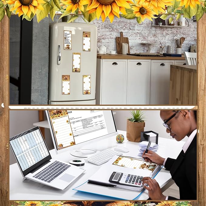 Eaasty 12 Pcs Christmas Magnetic Notepads for Refrigerator Highland Cattle Style Monthly Magnetic Grocery List 9 x 3.5 Magnet Memo Pads 30 Sheet Per Pad Shopping to Do List for January to December