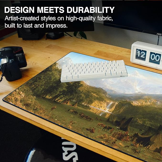 MPCO. Western Large Gaming Desk Pad - 36" x 17" Aeroglyde Fabric Landers-Peak Desk Mats - Non-Slip, Washable, Smooth Glide for Precision Gaming & Work