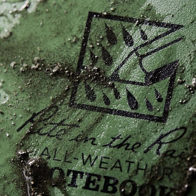 Rite in the Rain Weatherproof Top Spiral Notebook, 4" x 6", Green Cover, Universal Pattern, 6 Pack (No. 946L6)