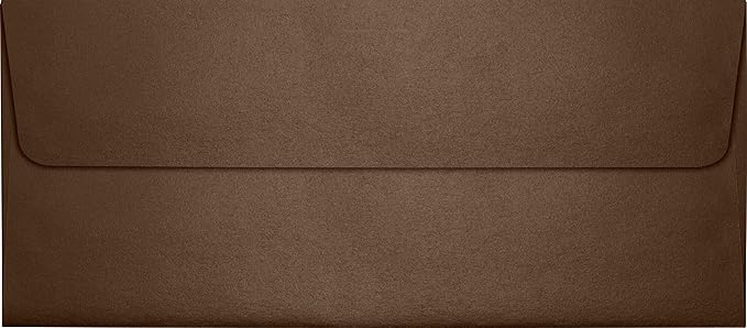 LUXPaper #10 Business Envelopes | Peel & Press | 4 1/8" x 9 1/2" | Bronze Metallic | 80lb. Text | 50 Qty