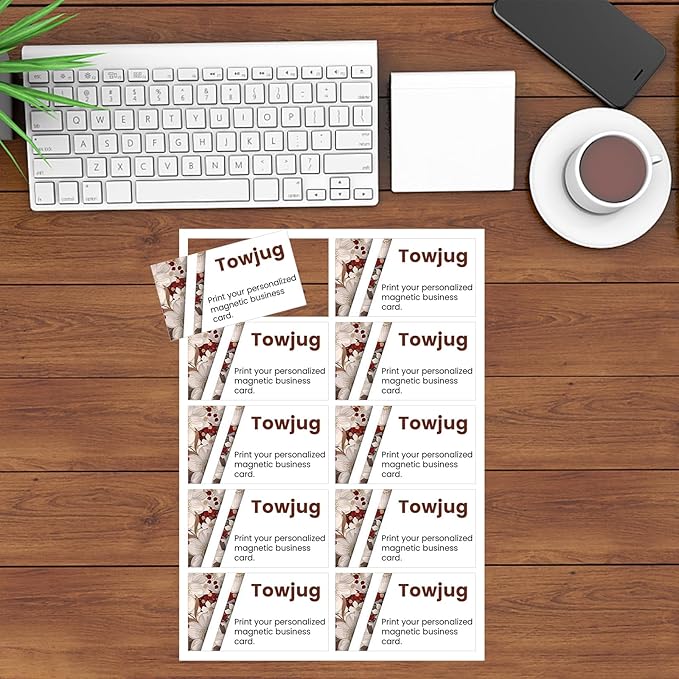 Printable Magnetic Sheets 8.5x11 Inches for Inkjet Printers, 25 Sheets Glossy Print Paper Non-Adhesive Backing, 12mil ThicknessDIY Flexible Magnet Photos